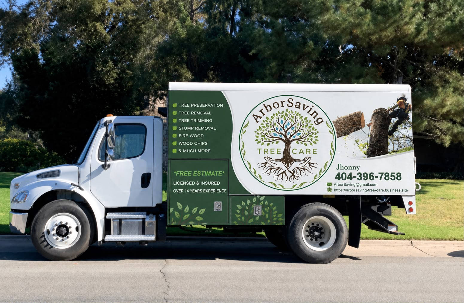 Arbor Saving tree care truck