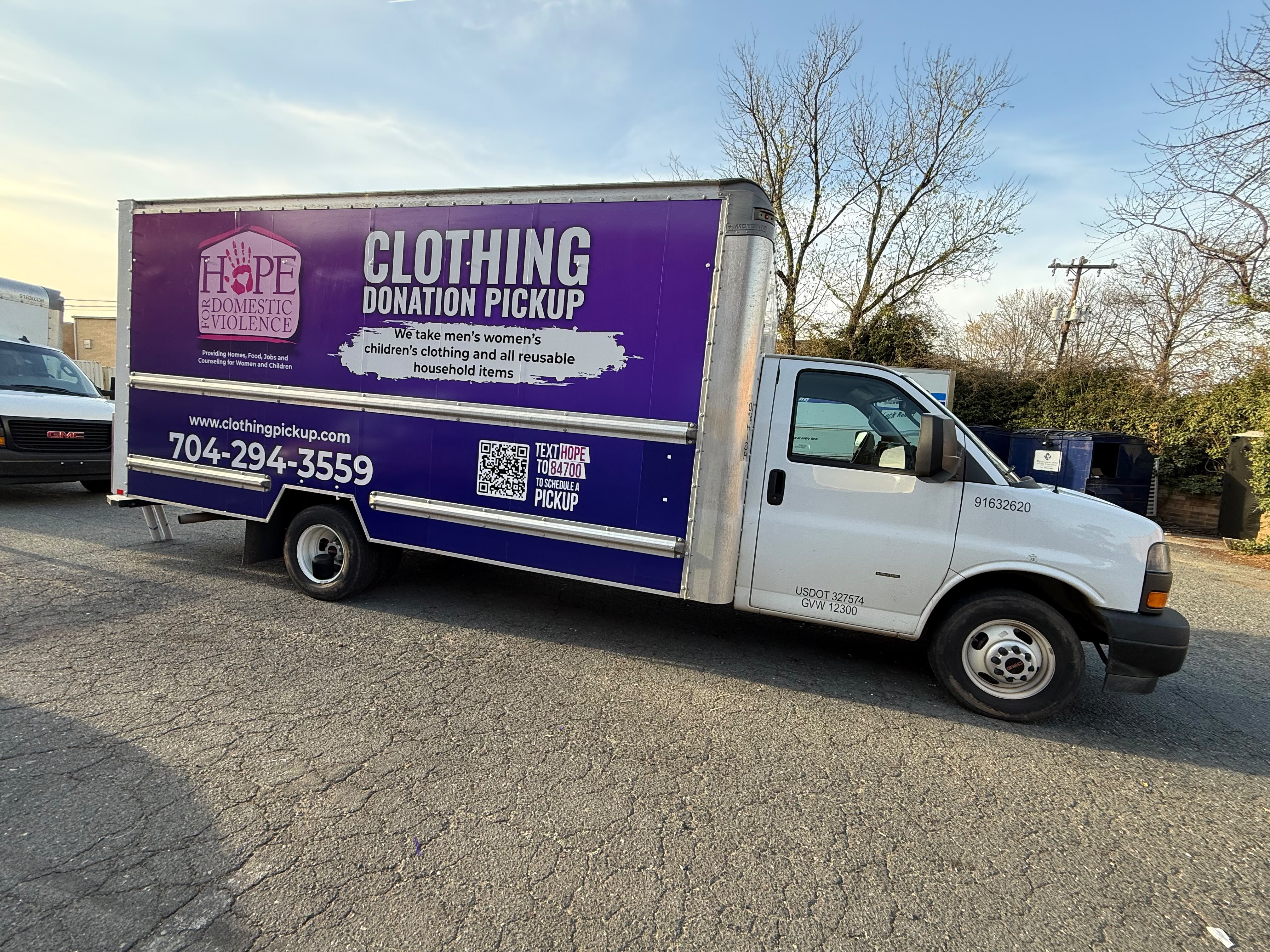 Hope donation pickup truck
